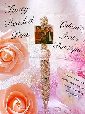 Fancy beaded pen/gifts/boy band/jonas brothers/fans/